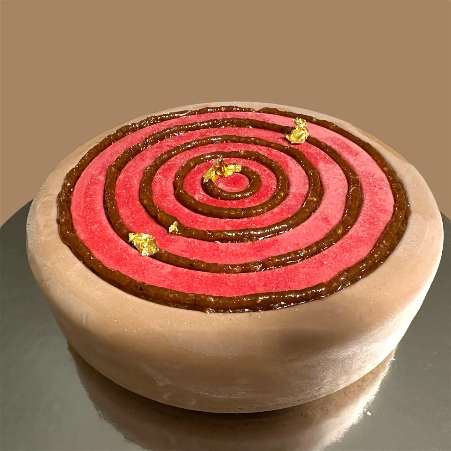 Gateau spirale chocolat fruits rouges